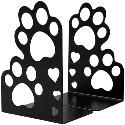 Cat Paw Book Ends, Metal Heavy Duty Bookends for Shelves by rongjijewelry