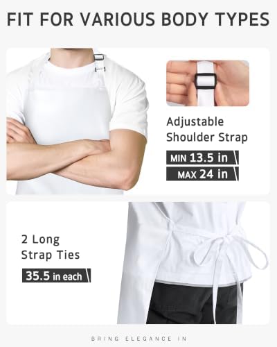 Syntus Chef Apron for Men Women with Pockets, Thick Grilling BBQ Apron - Image 4