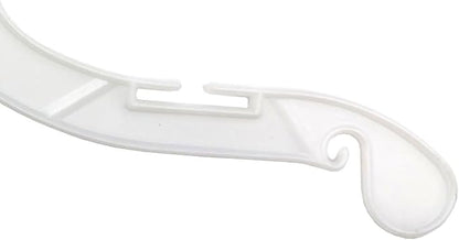 NAHANCO Children’s Plastic Shirt Hangers, Super Heavy Weight - 12" White (Pack of 100), Made in USA
