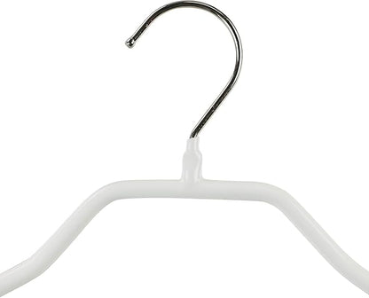 Mawa by Reston Lloyd BodyForm Series Non-Slip Space Saving Clothes Hanger with 2 Clips for Pants or Skirts, Style 42/LK, Set of 2,White