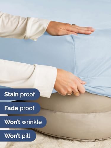 CGK Extra Deep Cal King Single Fitted Sheet Only - Sky Blue - Image 4