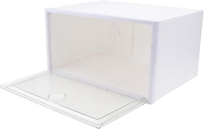 Garneck 1pc Capacity Creative Plastic Shoe Storage Box Window for Easy Access Side Opening Design for Organizing Shoes Clothes and Accessories
