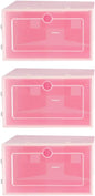 6PCS Thickened Shoe Boxes Stackable Plastic Shoe Storage Containers Magnetic Door for Sneaker Organization in Closet