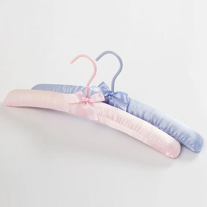 10 Pack Satin Padded Hangers for Women Clothing, Anti Slip Sponge Fabric Clothing Hangers Coat Racks for Sweater, Coat, Suit, Dress (10-Color_B)
