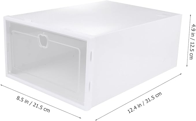 6pcs Transparent Shoe Storage Box Material Drawer Type Organizer for High Heels Sneakers and Boots for Entryway and Closet Storage