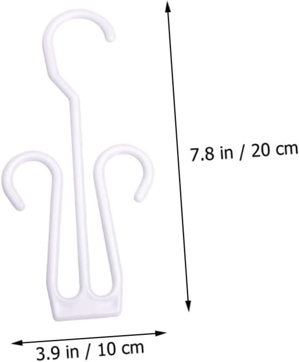 Cabilock 40 pcs White Shoes Hanging Rack, Plastic Material, Double Hooks Design, Ideal for Dehumidifying, Hanging and Organizing Leather Shoes