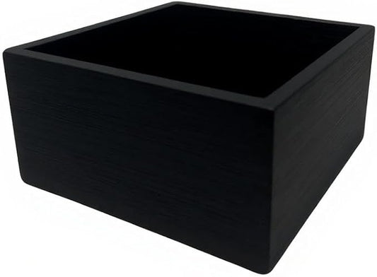 Bamboo Kitchen Drawer Organizer Black Box - Utensil Organizer Silverware Tray Cutlery Holder, Desk Supplies & Accessories, 4"*4"*2"