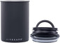 AirScape Planetary Design Stainless Steel Coffee Canister | Food Storage Container | US Patented Inner Plunger Lid REMOVES Excess Oxygen | Don't Buy airtight, Buy AIR-Less | (Medium, Matte Black)
