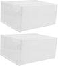 Cabilock 2pcs Thickened Plastic Shoe Box Storage Boxes for Closet Entryway Drawer Type Shoe Organizer