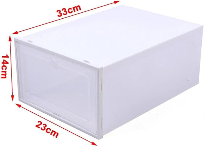 for Optional 20/24x Shoe Box Organizer Foldable Storage Plastic Clear Box Stackable