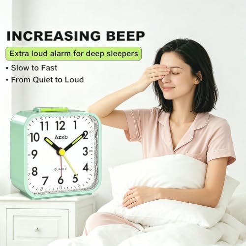 Alarm Clock, Travel Clock Loud Alarm,Luminous,Night Light,Snooze - Image 2
