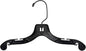 NAHANCO Children’s Plastic Shirt Hangers, Super Heavy Weight - 12" Black with Black Hook (Pack of 100), Made in USA