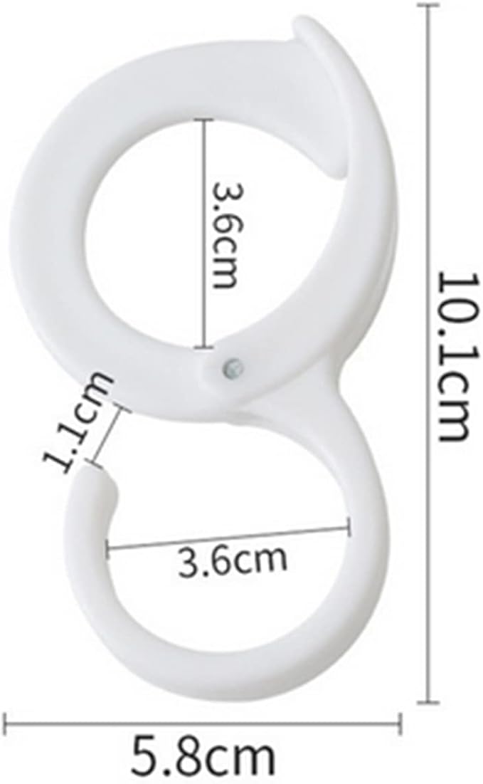 Space Saving Rotated Hanger Hooks Wardrobe Clothes Rack Hanger Organizer Bag Hanger Shoes Belt Scarf Hanging Rack Closet Hanger (White)
