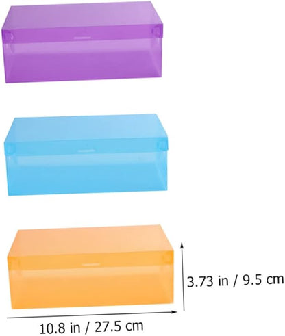 Homoyoyo 7pcs Stackable Transparent Shoe Storage Boxes Foldable Multi-color Design Pp Material for Organized Shoe Storage Home Closet Dorm