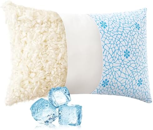 Standard Shredded Memory Foam Pillow Set of 1 Pack, Adjustable Height Cooling Pillows with Washable Cover for Side Back and Stomach Sleepers (Standard（1 Pack）) by COSYTREE