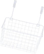 iplusmile White Over Door Hanging Storage Basket Rack for Kitchen Cabinet Wardrobe Office Filing Ventilated Organizer with Rust Coating Easy Install Remove Space Saving Storage