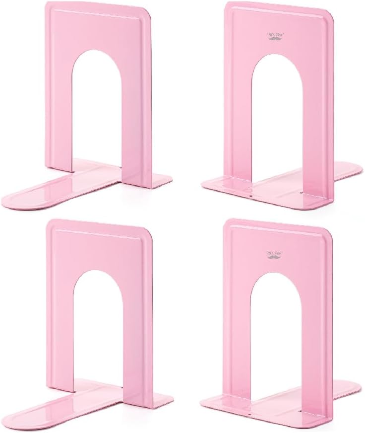 Mr. Pen- Book Ends, 4 Pack, Light Pink by MrPen