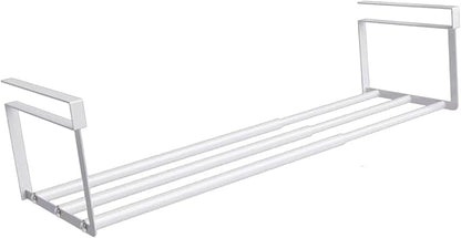 Hanging Shelf for Shoes and Books, Metal Under Cabinet, White