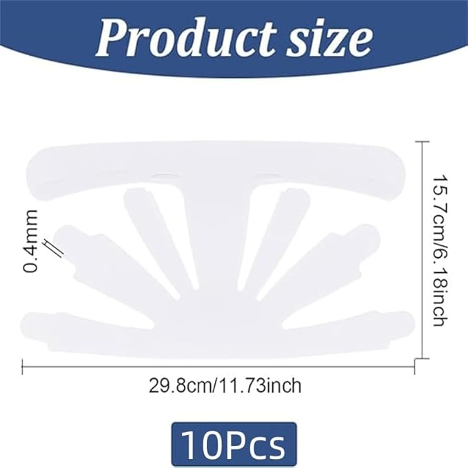 HEAVYSEVEN 10 Pcs Baseball Caps Inserts Shapers Plastic White Hat Inner Support Baseball Bump Cap Holder Flexible & Long Lasting Hat Shaper Universal Cap Inner Liner for Home Store Display Stand