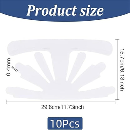 HEAVYSEVEN 10 Pcs Baseball Caps Inserts Shapers Plastic White Hat Inner Support Baseball Bump Cap Holder Flexible & Long Lasting Hat Shaper Universal Cap Inner Liner for Home Store Display Stand