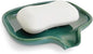 Multi-Color Ceramic Soap Dish for Kitchen or Bathroom, Easy to Clean, Self Draining Soap Holder, Keeps Soap Dry (Green)