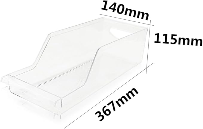 Clear Beverage Storage Rack Stackable Fridge Holder for Cans Food-grade Material Space-saving Organizer for Pantry and Kitchen Efficient Drink Dispenser