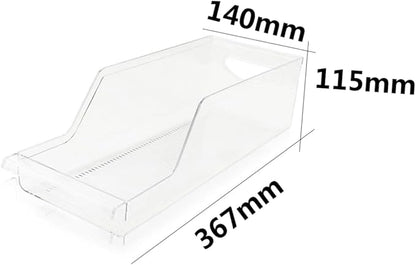 Clear Beverage Storage Rack Stackable Fridge Holder for Cans Food-grade Material Space-saving Organizer for Pantry and Kitchen Efficient Drink Dispenser
