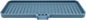 Silicone Soap Dish Tray and Sponge Holder with Drain Chute, Rectangular, Kitchen and Bathroom Sink Organizer (Smoky Blue, 12"x4")