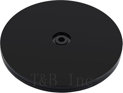 TamBee 6 inch Lazy Susan Turntable Organizer Acrylic for Spice Rack, Cake, TV, Laptop, Crafts, Kitchen, Cabinet, Pantry Decorating Black