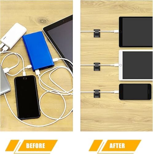 Viaky 30Pcs Black Adjustable Cable Clips,Adhesive Wire Management Clips - Image 5