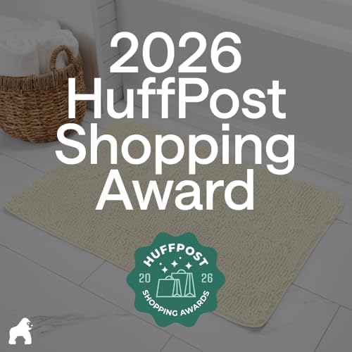 GORILLA GRIP Bath Rug Mat for Bathroom, Thick Chenille, 60x17 Ivory Cream - Image 6