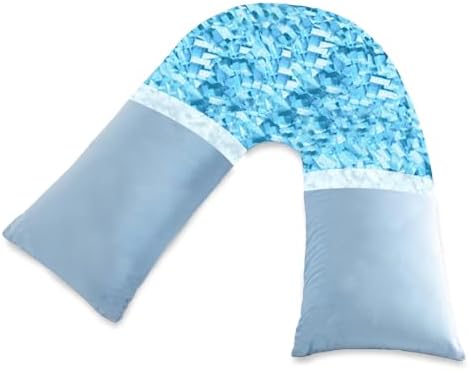 Shredded Memory Foam V Pillow for Neck Pain by ASAWESLING