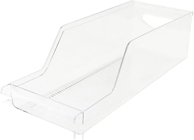 Clear Beverage Storage Rack Stackable Fridge Holder for Cans Food-grade Material Space-saving Organizer for Pantry and Kitchen Efficient Drink Dispenser