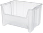 Akro-Mils 13017 Stak-N-Store Stackable Storage Bins, Heavy Duty Garage Storage Containers, Open Front Plastic Organizer for Tools, Shelves, Closet Organizer, 15" x 20" x 12-1/2", Clear, 3-Pack