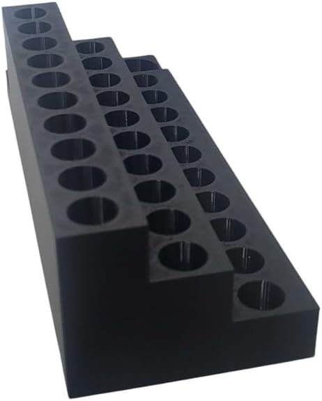ScentB Perfume and Cologne Holder for New Vials | Holds 30 Spray Bottles and 3 Cases | Display ScentB Sprays | Bathroom Organization (Logo, White)
