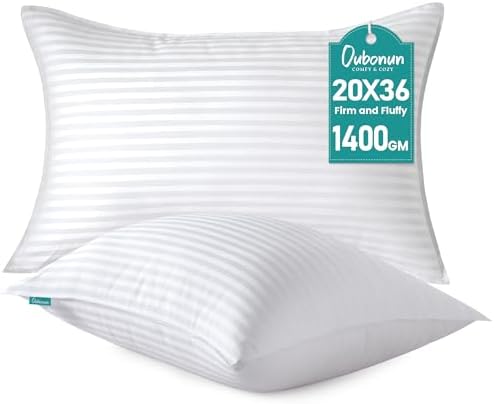 Oubonun King Size Pillows Set of 2, 20 x 36 Inch by Oubonun