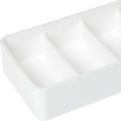 iDesign The Sarah Tanno Collection 4 Slot Silicone Cosmetic Drawer Organizer, White