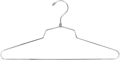 NAHANCO Metal Shirt Hanger, 16" Chrome-Plated, Standard Hook (Pack of 25)