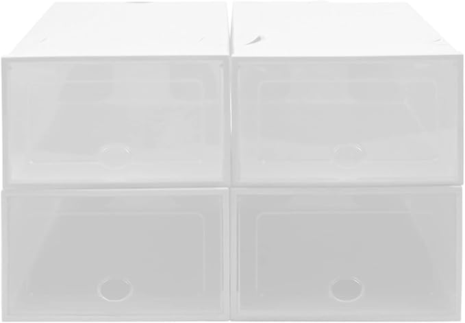Large Clear Shoe Boxes Organizer Foldable Space-Saving Storage Bins Shoe Cabinet
