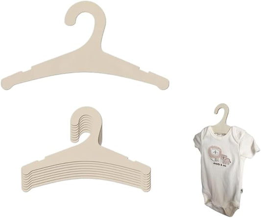 20 Pack Wooden Kids Hangers 9Inch Childrens Clothes Hangers Cute Non Slip Wood Baby Toddler Hangers DIY Wooden Baby Hangers for Closet, for Baby Toddler Kids Clothes & Pants (No Ears)