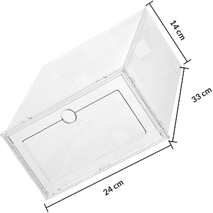 Shoe Storage Box with Front Drawer, Plastic Footwear Organizer, Dustproof and Moisture-resistant Shoe Container for Closet, 6pcs