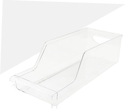 Zerodeko Beverage Storage Rack Organizer for Refrigerator – Beverage Can Dispenser Removable Divider Plastic for Pantry and Kitchen 6-Can Capacity
