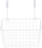 SOLUSTRE Cabinet Storage Basket Organizer for Door Hanging Space-saving Rack for Kitchen Bathroom to Install and Remove Ventilated Design White