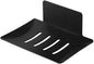 Shower soap Dish, Nail-Free Tray, Metal soap Holder, Stainless Steel soap Holder, Black, Soap Dish for Shower wall (Black)