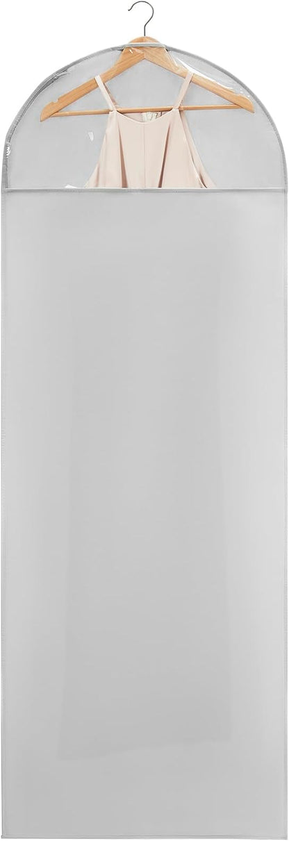 Carbrea 66 Inch Garment Bags for Hanging Clothes - Long Dress Bags for Gowms Closet Wardrobe Storage Travel - 1 Pack