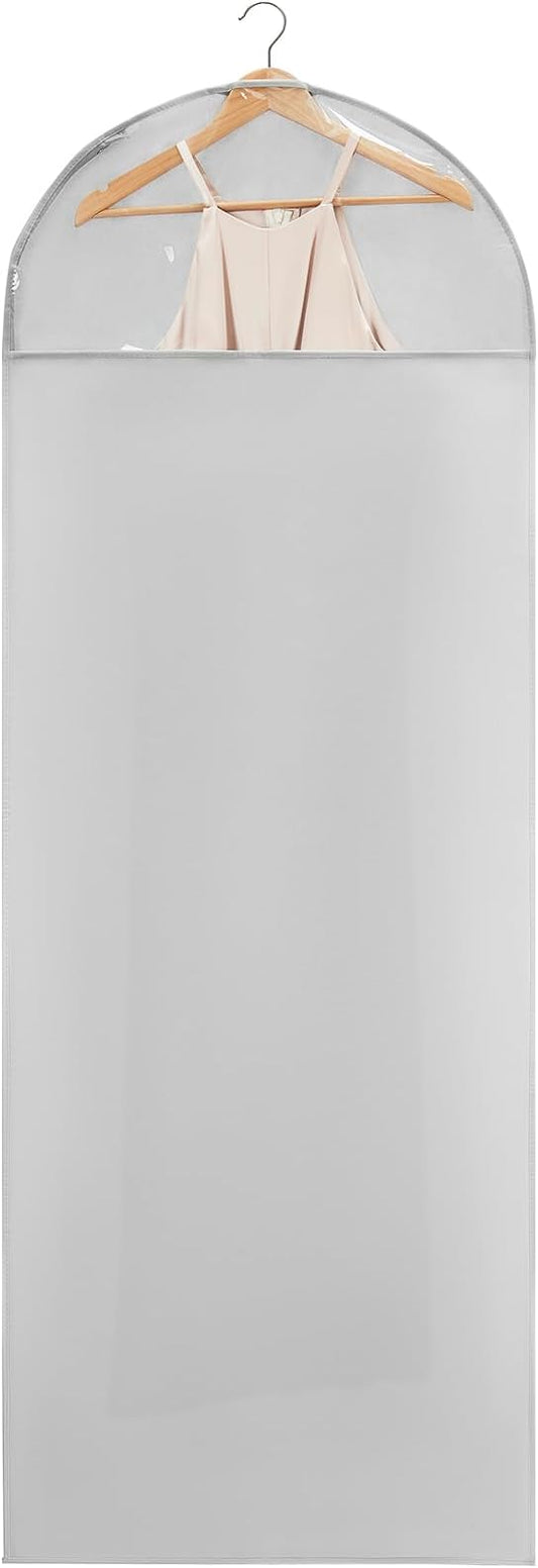 Carbrea 66 Inch Garment Bags for Hanging Clothes - Long Dress Bags for Gowms Closet Wardrobe Storage Travel - 1 Pack
