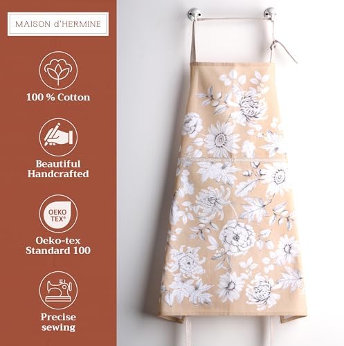 Maison d' Hermine Aprons for women with Pocket 100% Cotton (27.50"x31.50") - Image 2