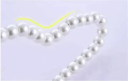 10PCS Pearl Beaded Clothes Rack Large Bowknot Wedding Shop Daily Pants Hangers 3#