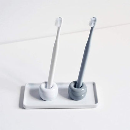 Ceramic Tray, Small Rectangle White Organizer for Candle, Soap, Jewelry, Perfume, Towel Holder, Bathroom, Kitchen Sink, Counter, Restroom