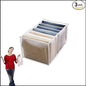 1PC/3PCS Wardrobe Clothes Organizer and Storage Grid For Jeans Drawers and Pants (White,For Jeans/7 Grids/Large)